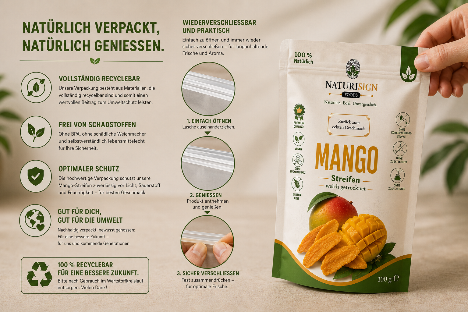 Mango Streifen – weich getrocknet