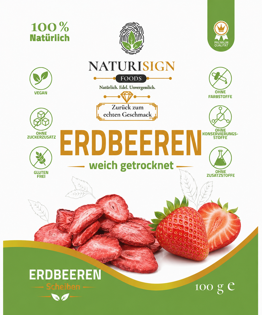 Premium Erdbeeren – weich getrocknet