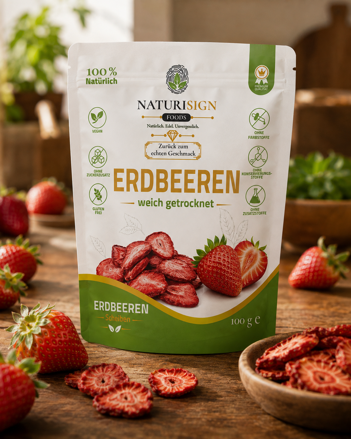 Premium Erdbeeren – weich getrocknet