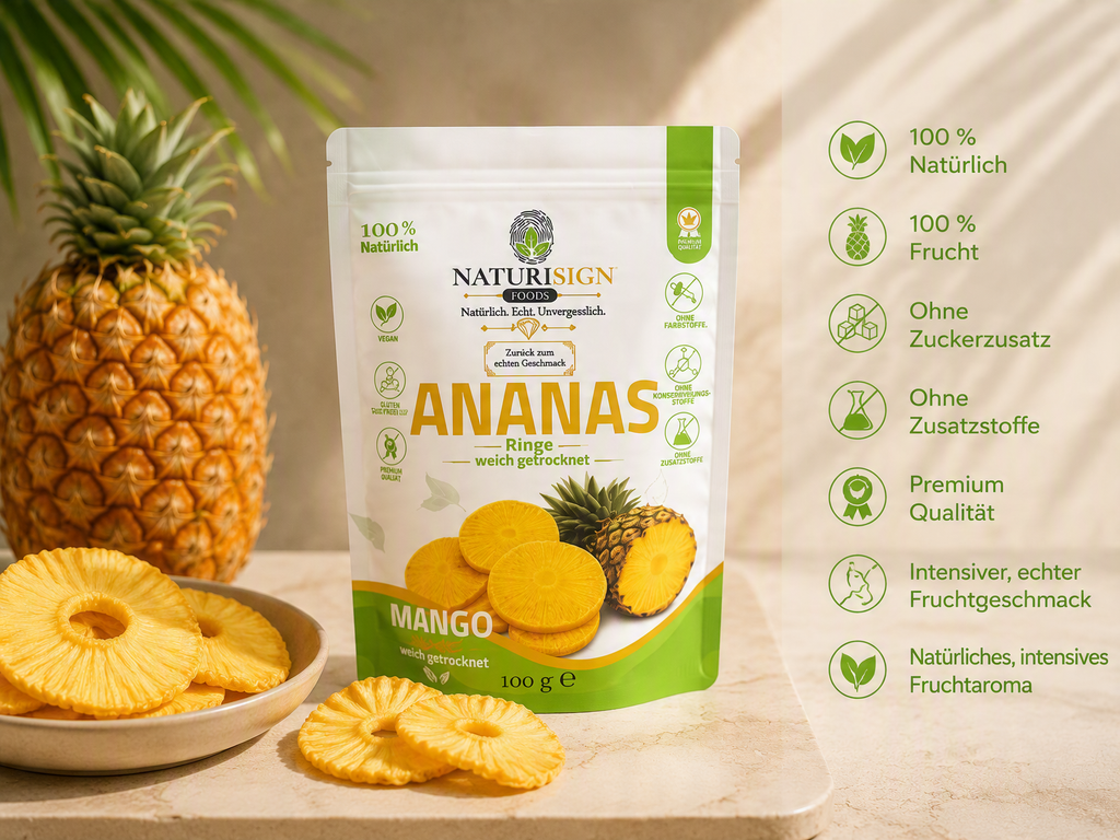 Weich getrocknete Ananas